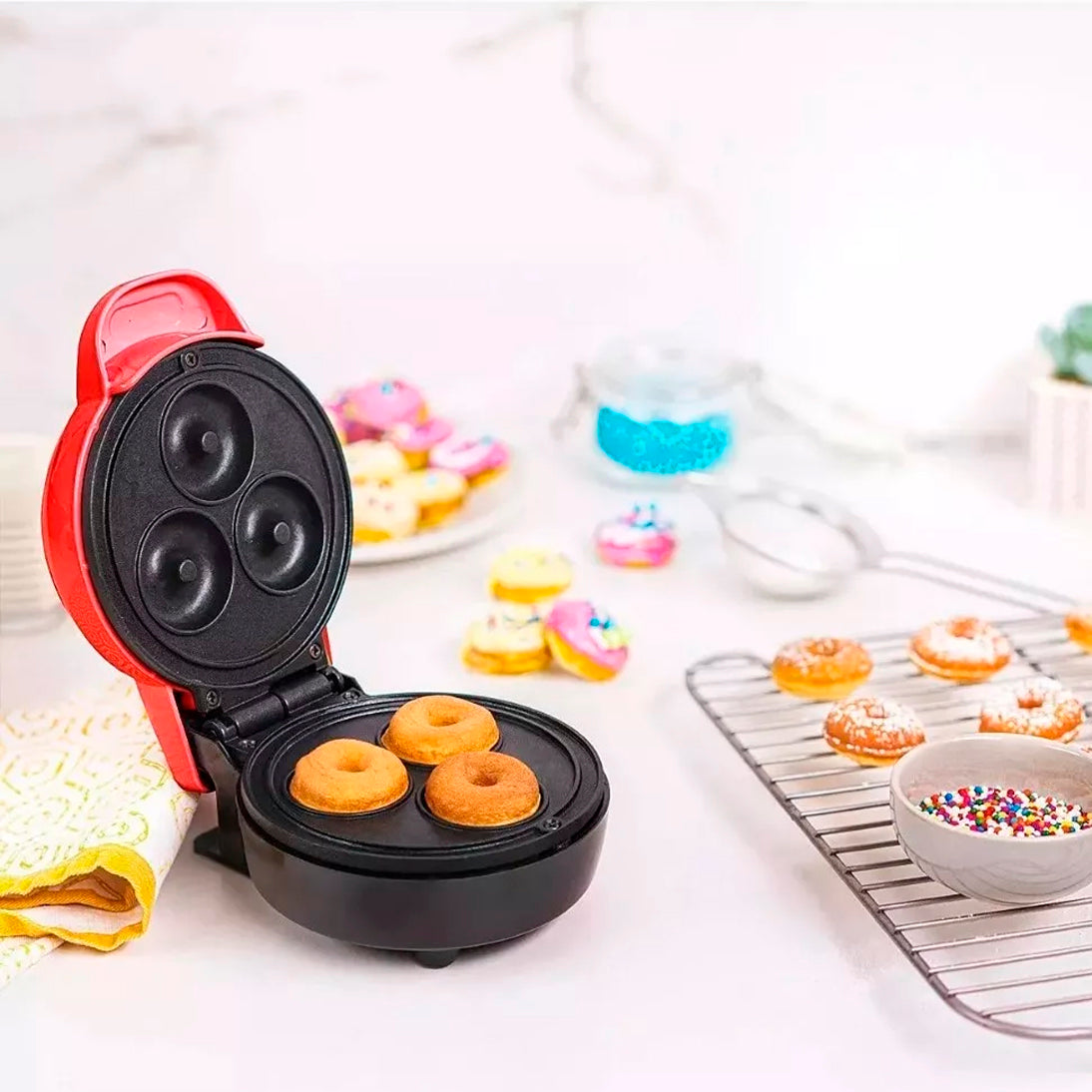 MAQUINA DE MINI DONAS PORTATIL X 3