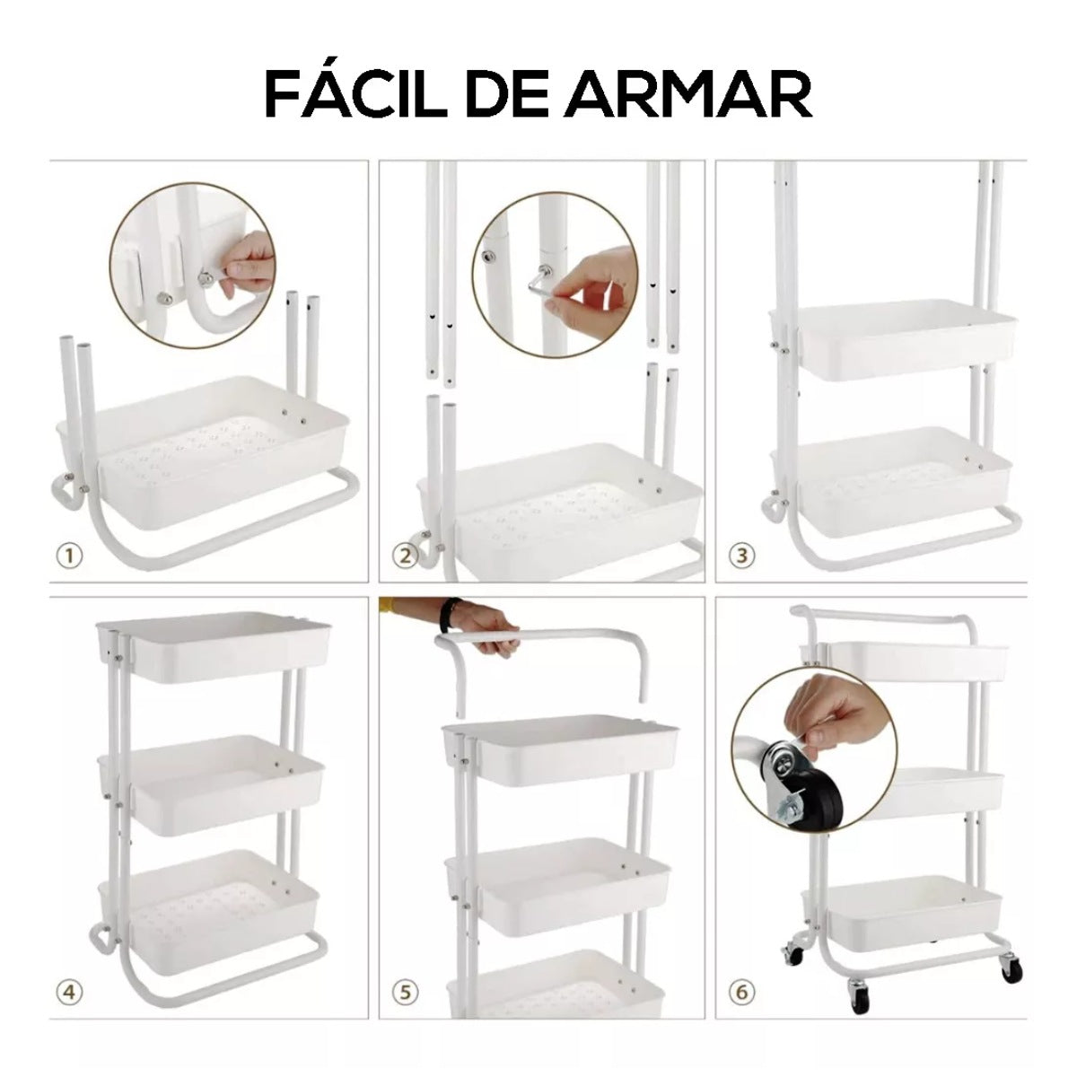 CARRITO AUXILIAR ORGANIZADOR - MULTIUSOS